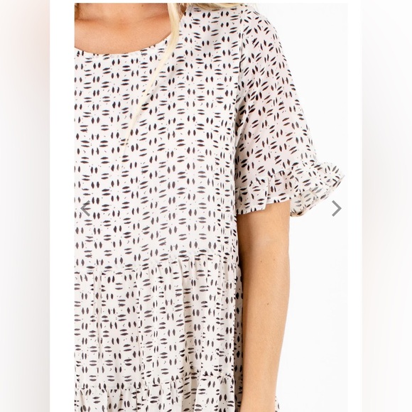 JODIFL Wander Cream Patterned Mini Dress | New No Tags | Size M - Picture 7 of 13